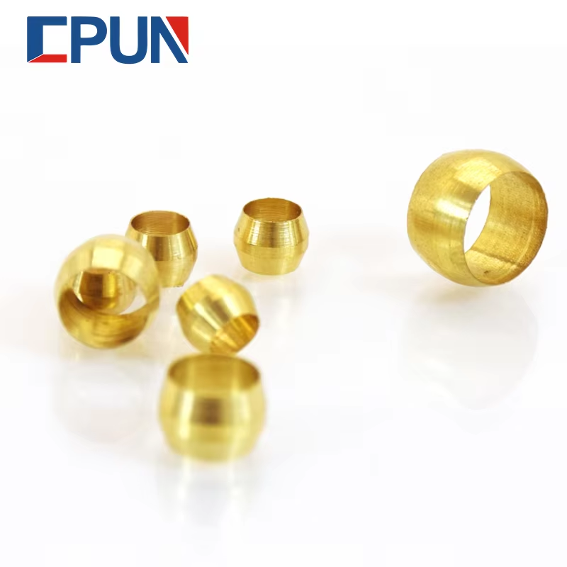 Compression Fitting Brass - 10 adet Pirinç Çift konik yüksük
